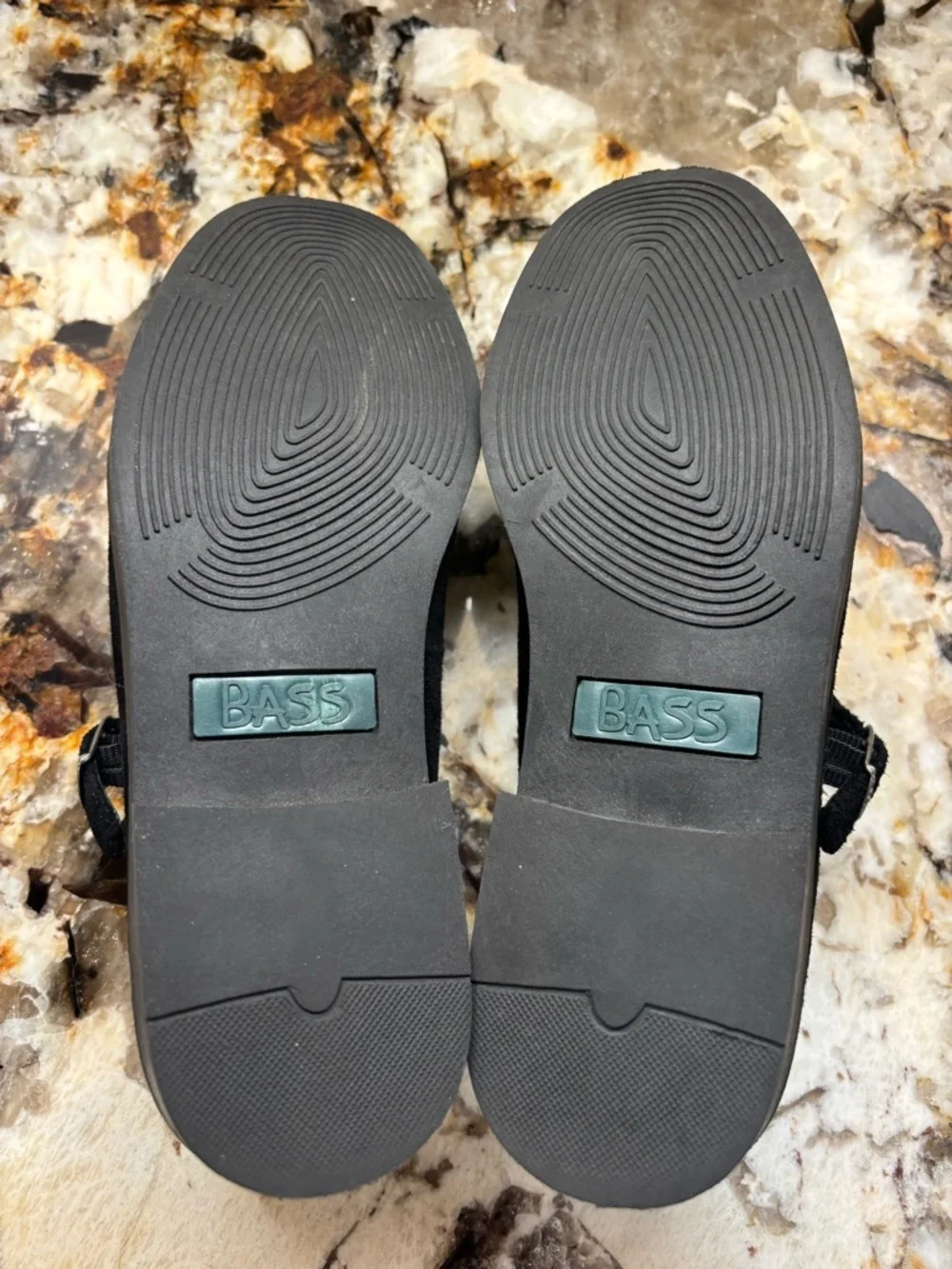Bass Black Suede Mary Jane Flats for Kids